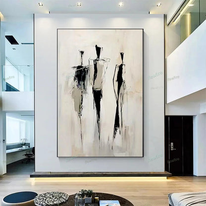 Abstract Oil Painting on Canvas | Handmade Wall Art for Living Room