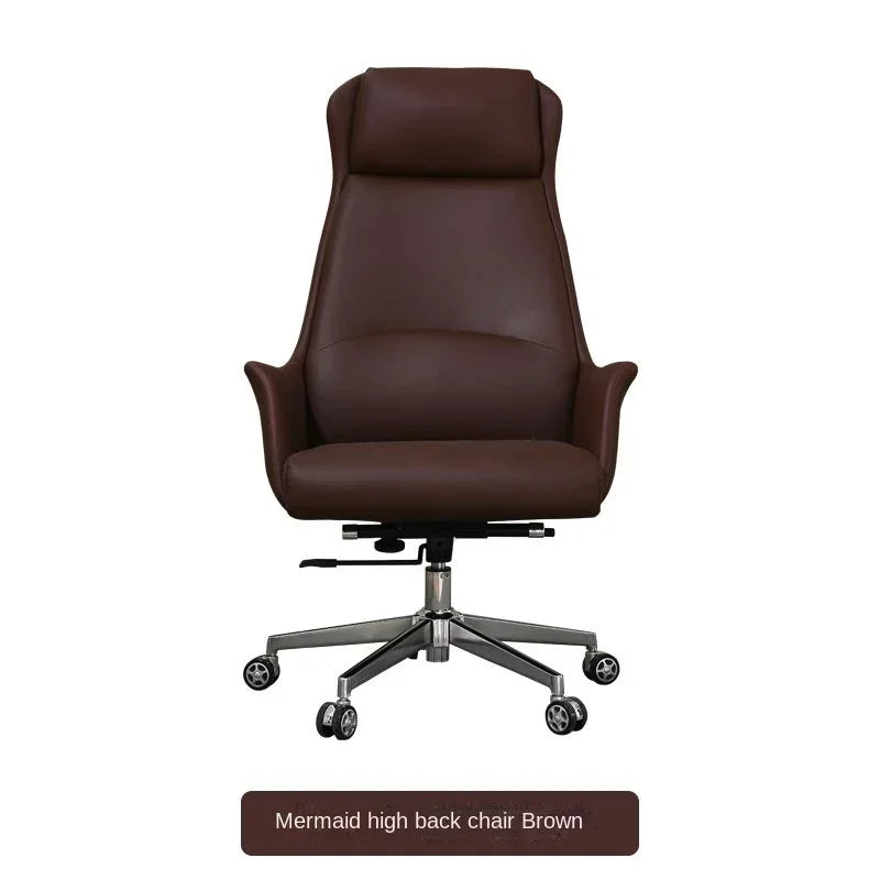 Executive office chair in home workspace setting