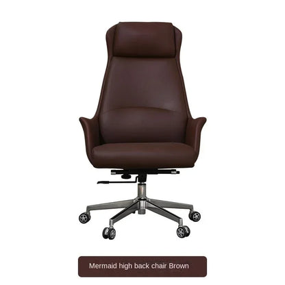 Executive office chair in home workspace setting