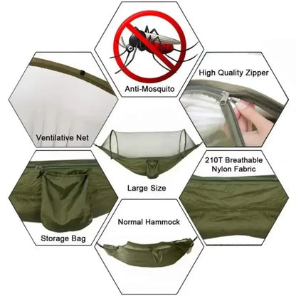 Camping Hammock with Mosquito Net | Lightweight Portable Outdoor