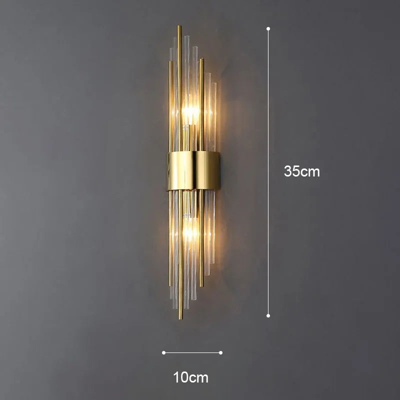 Gold crystal lamp decorative pattern light projection