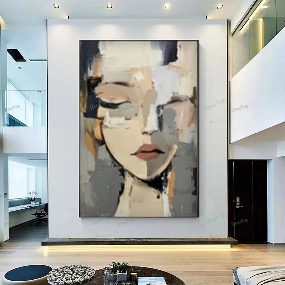 Abstract Oil Painting on Canvas | Handmade Wall Art for Living Room