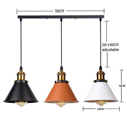 Loft | Industrial Retro Pendant Light – Single & 3-Light Cluster, E27