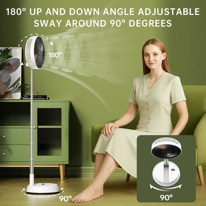 Oscillating Tower Fan | Portable Rechargeable with Remote Control