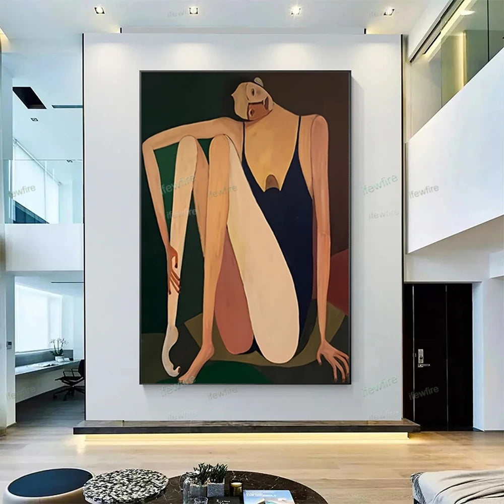 Abstract Oil Painting on Canvas | Handmade Wall Art for Living Room