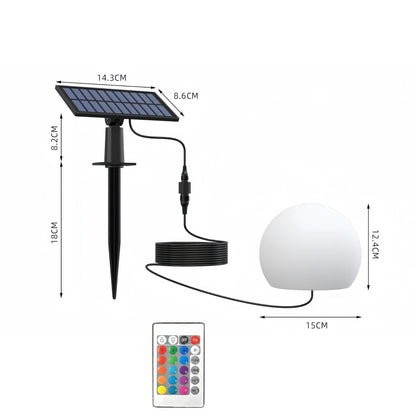 Solar Glow Globe Light | Colour-Changing Outdoor Garden Ball with Remote