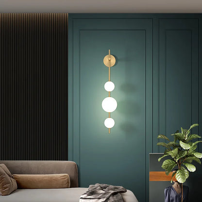 Vertical LED wall light aluminium sconce lamp front view