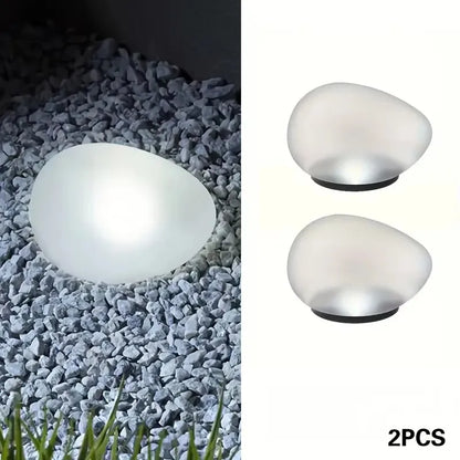Solar Pebble Ground Light | Frosted Portable Garden Lantern