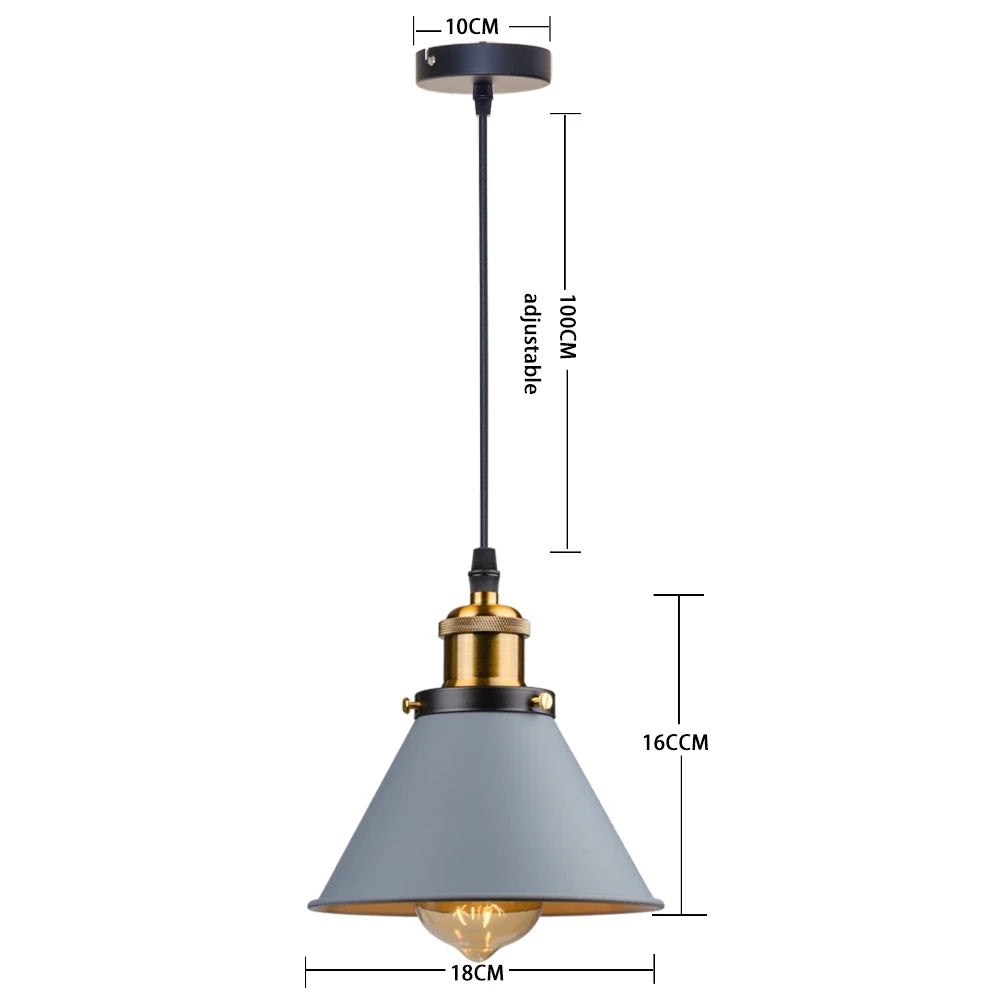 Loft | Industrial Retro Pendant Light – Single & 3-Light Cluster, E27