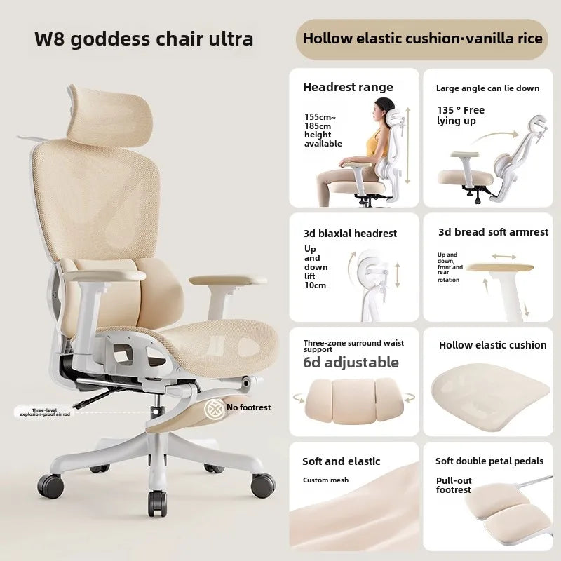 Gaming chair ergonomic lumbar pillow included
