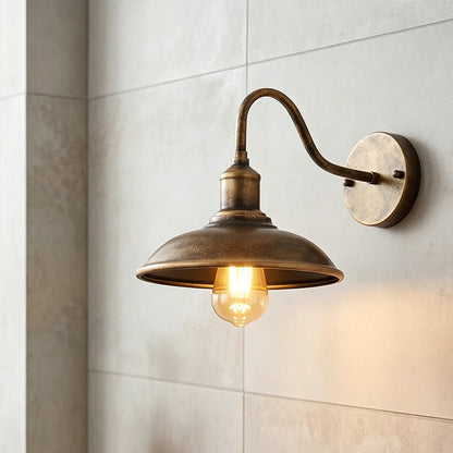 Outdoor Wall Light | Retro Garden Lamp for Porch, Front Door & Courtyard | Vintage E27 Outside Wall Light, Black, Bronze, Silver or Rustic