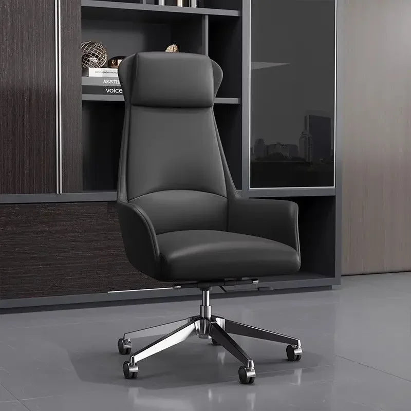 PU leather office chair five-star base and castors