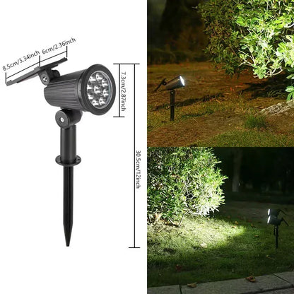 Solar Garden Spotlights | Adjustable 9-LED Outdoor Landscape Lights, 1–4 Pack
