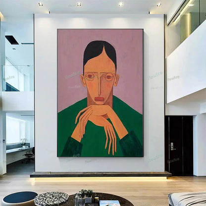 Abstract Oil Painting on Canvas | Handmade Wall Art for Living Room