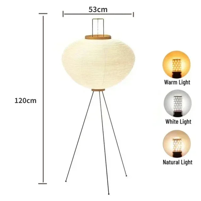 Wabi sabi paper lamp shade shape and form close-up