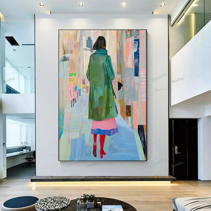 Abstract Oil Painting on Canvas | Handmade Wall Art for Living Room