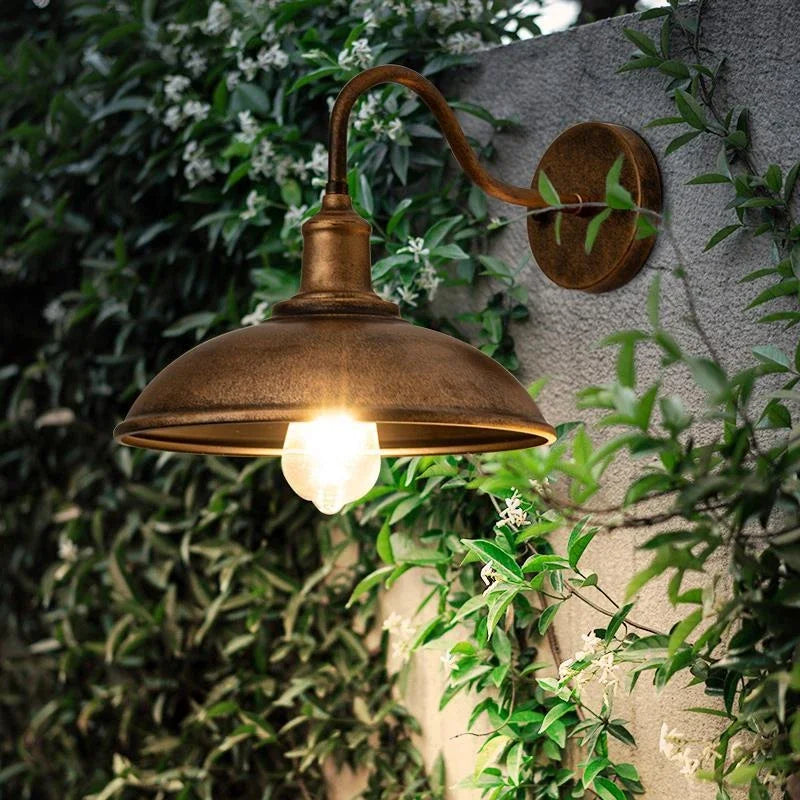 Outdoor Wall Light | Retro Garden Lamp for Porch, Front Door & Courtyard | Vintage E27 Outside Wall Light, Black, Bronze, Silver or Rustic