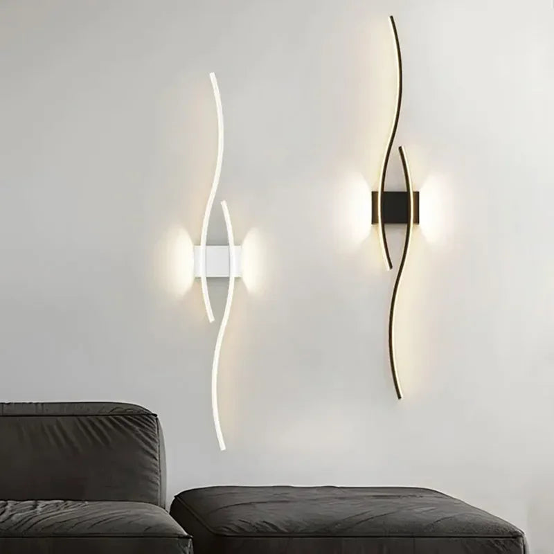 Slim aluminium wall sconce warm cool white tri-colour