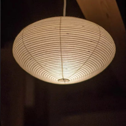Paper Lantern Pendant Light | Japanese Wabi Sabi UFO Ceiling Lamp for Dining Room, Bedroom & Living Room | Rice Paper Shade E27, 50cm or 60cm