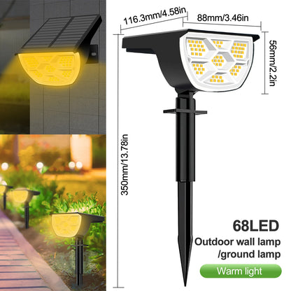 Garden spotlight solar charging in daylight