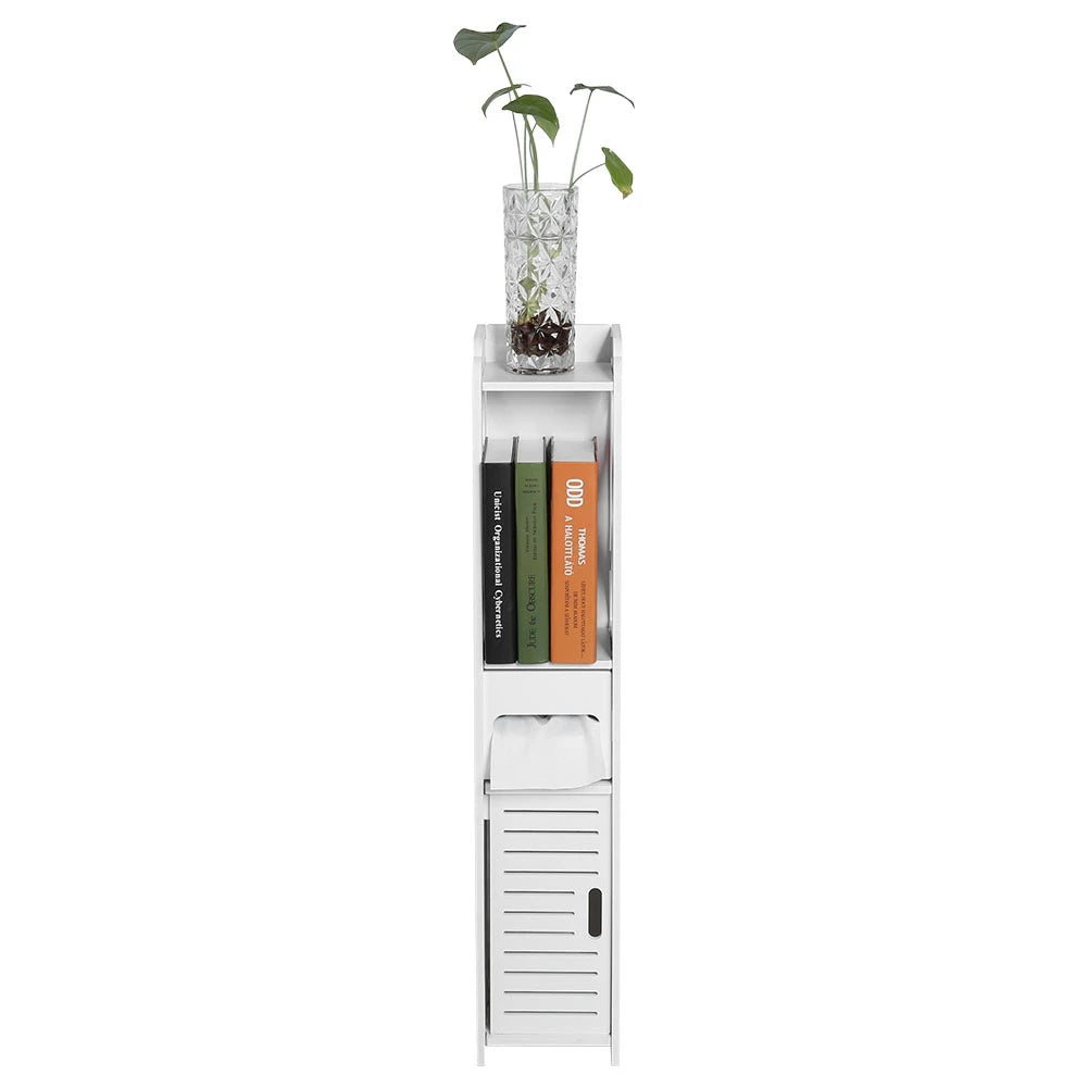 Wall mounted bathroom shelf 80cm with items stored