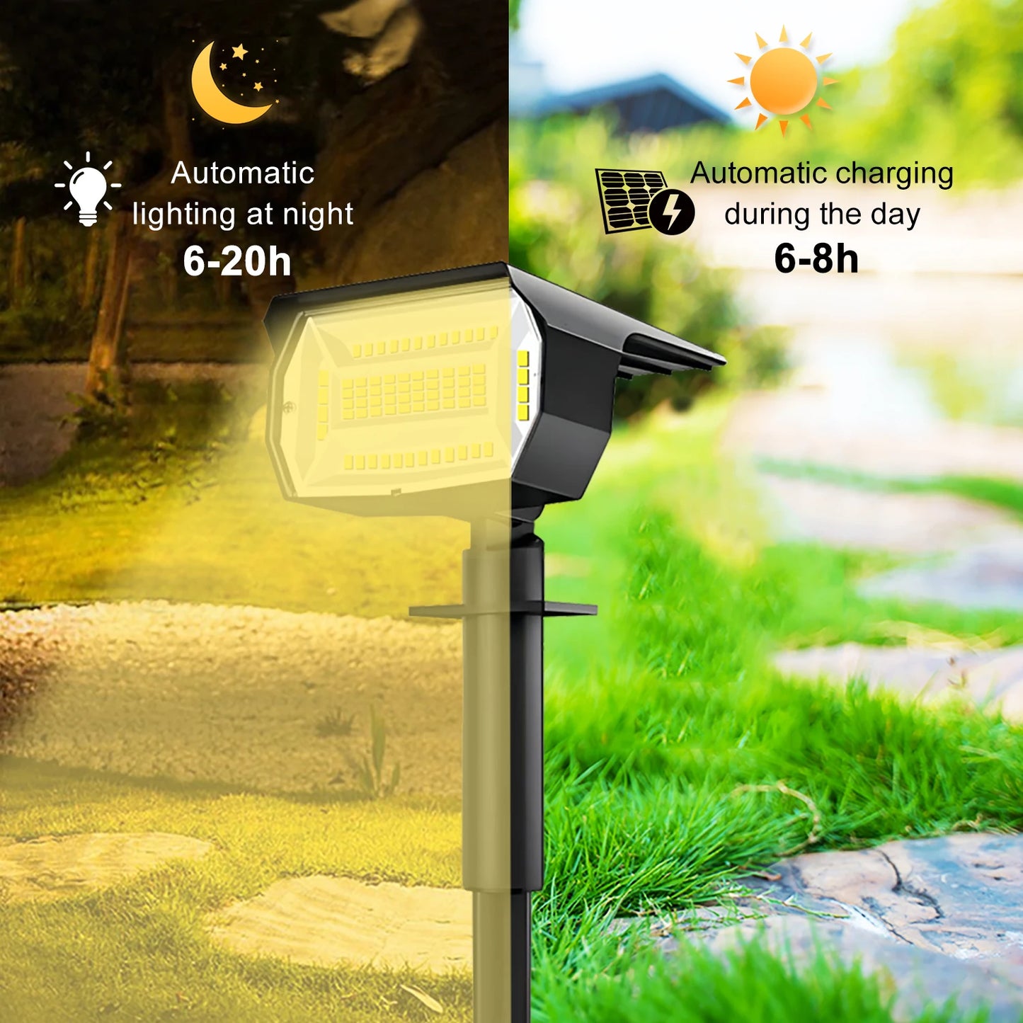 LED landscape spotlight warm white garden yard