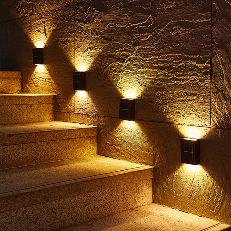Outdoor wall washer light 4 pack set display