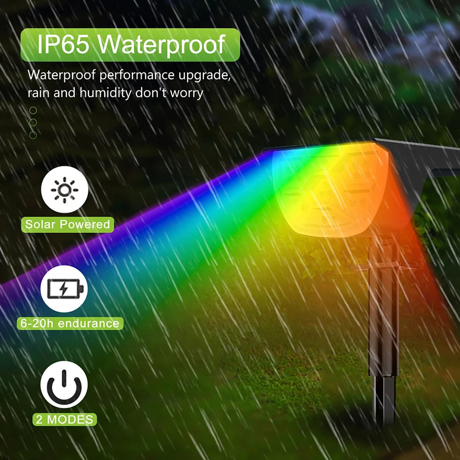 Garden spotlight solar panel angle adjustment
