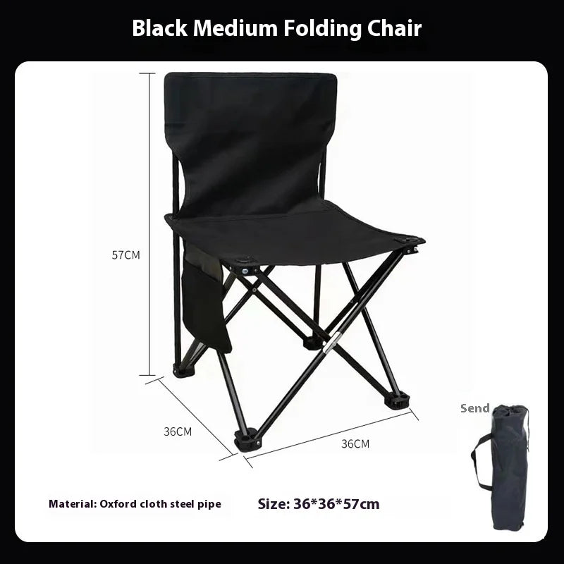 Foldable Camping Chair | Portable Lightweight with Side Pocket