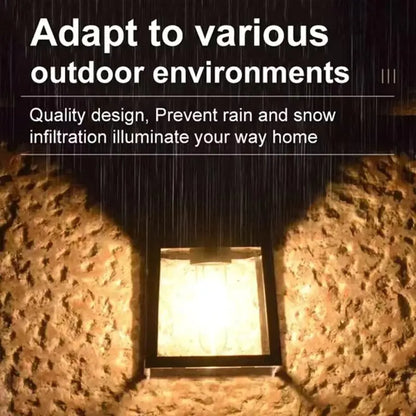 Solar Wall Lantern | Outdoor LED Garden & Fence Light with Motion Sensor
