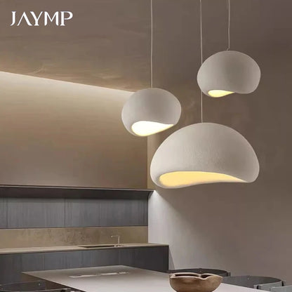 Wabi sabi pendant lamp organic textured shade detail