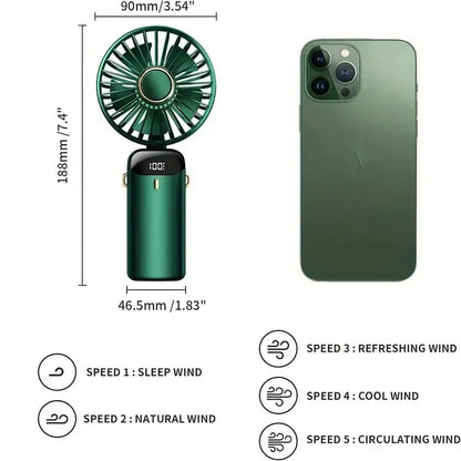 Handheld Mini Fan | USB Rechargeable Portable Personal Cooling Fan