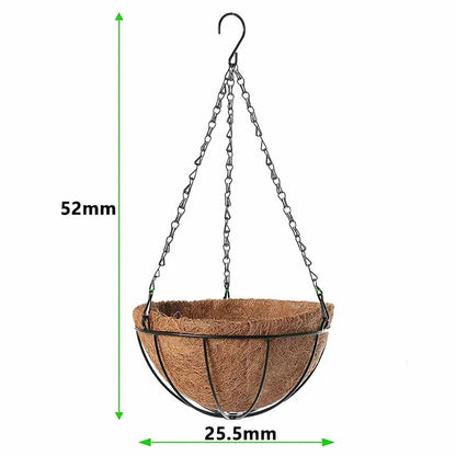 Wire basket planter coconut liner replacement detail