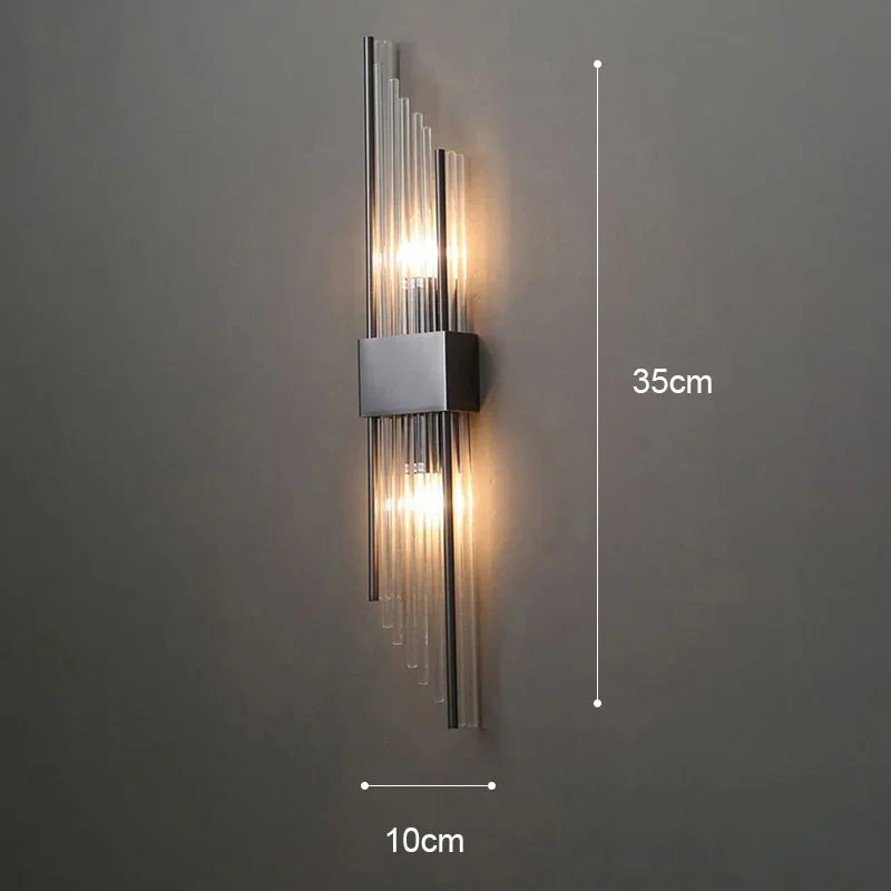 LED wall light gold finish bracket and mounting