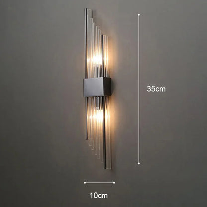LED wall light gold finish bracket and mounting