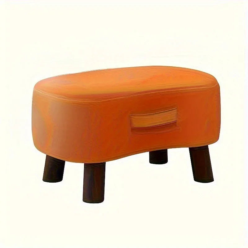Shoe bench solid wood legs and frame detail