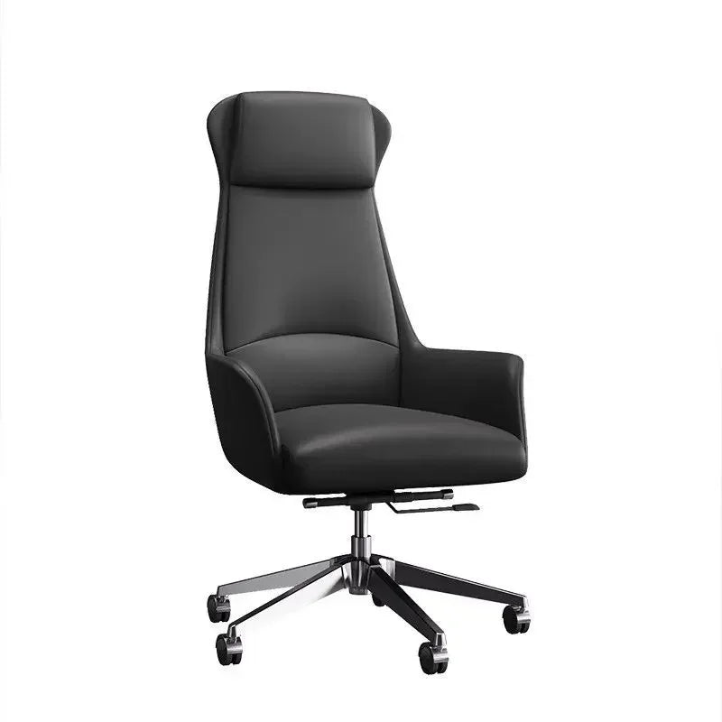 Executive swivel chair lumbar support back detail