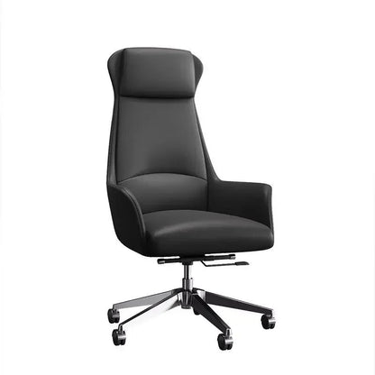 Executive swivel chair lumbar support back detail