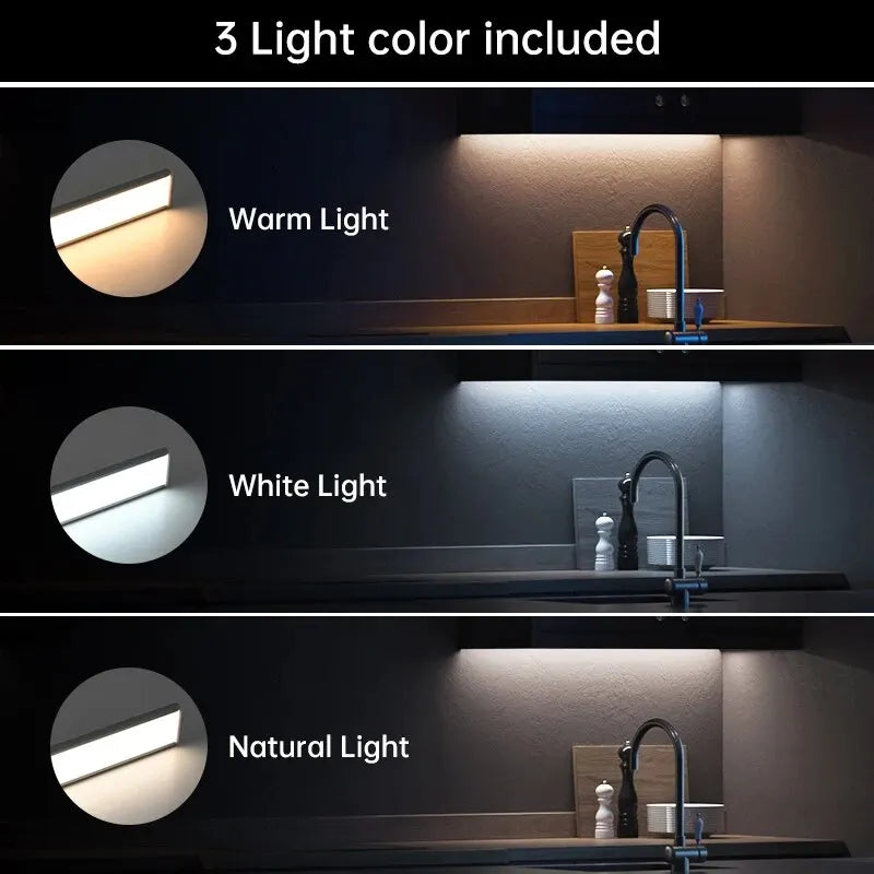 Under cabinet strip light wardrobe closet illumination