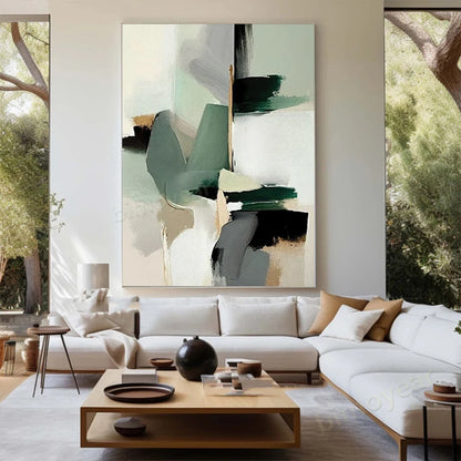 Abstract Oil Painting on Canvas | Handmade Wall Art for Living Room