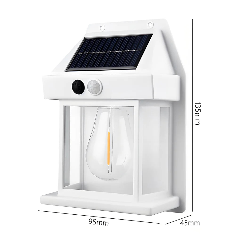 Solar Wall Lantern | Outdoor LED Garden & Fence Light with Motion Sensor