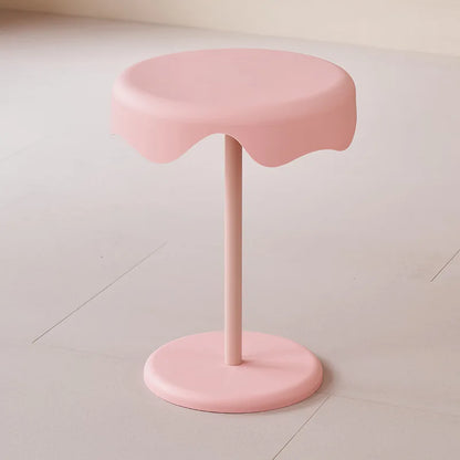 Round Bedside Table | Small Accent Side Table for Living Room