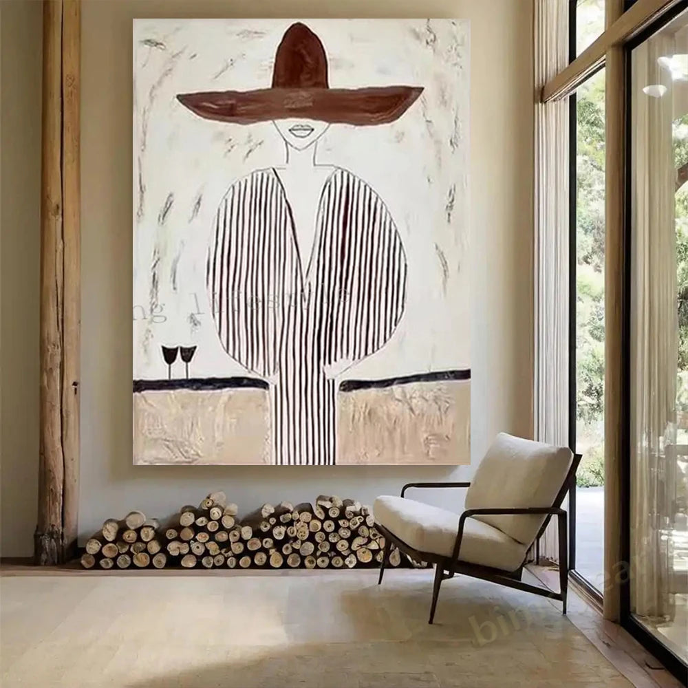Abstract Oil Painting on Canvas | Handmade Wall Art for Living Room