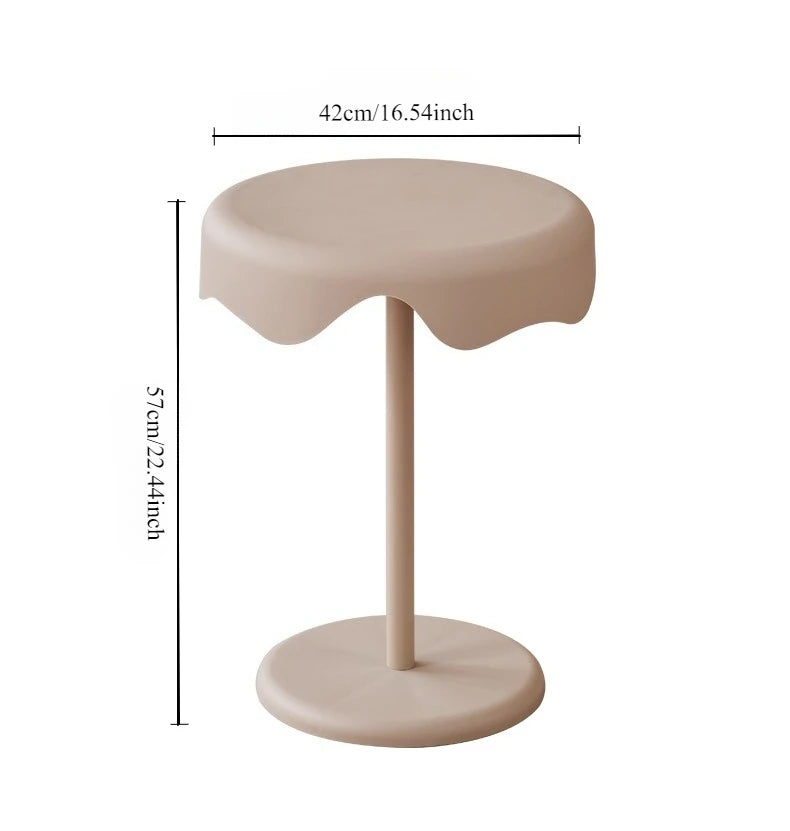 Round Bedside Table | Small Accent Side Table for Living Room