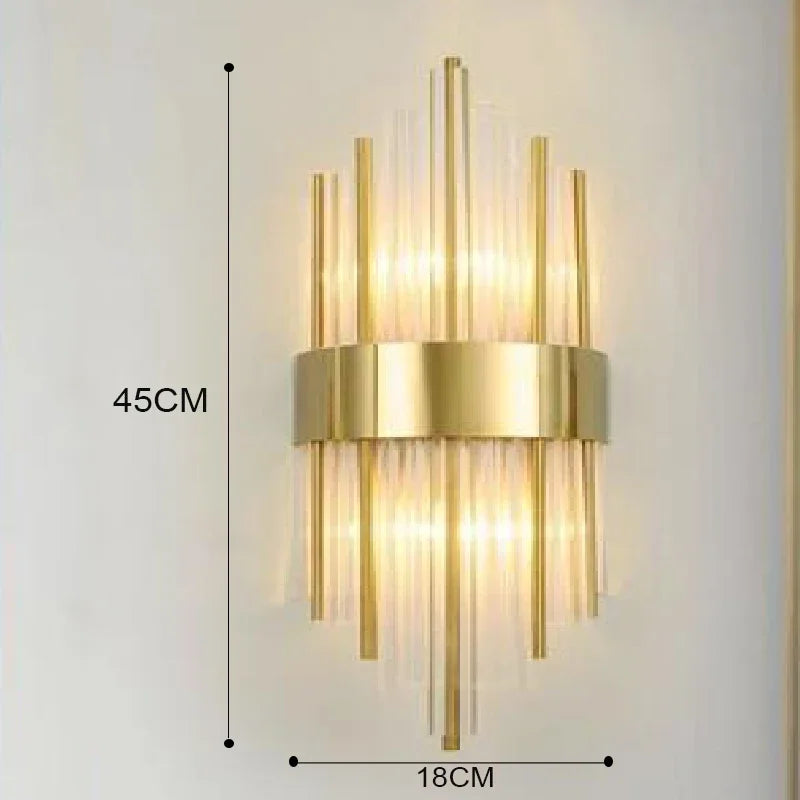 Crystal wall sconce 30cm 35cm 45cm size options