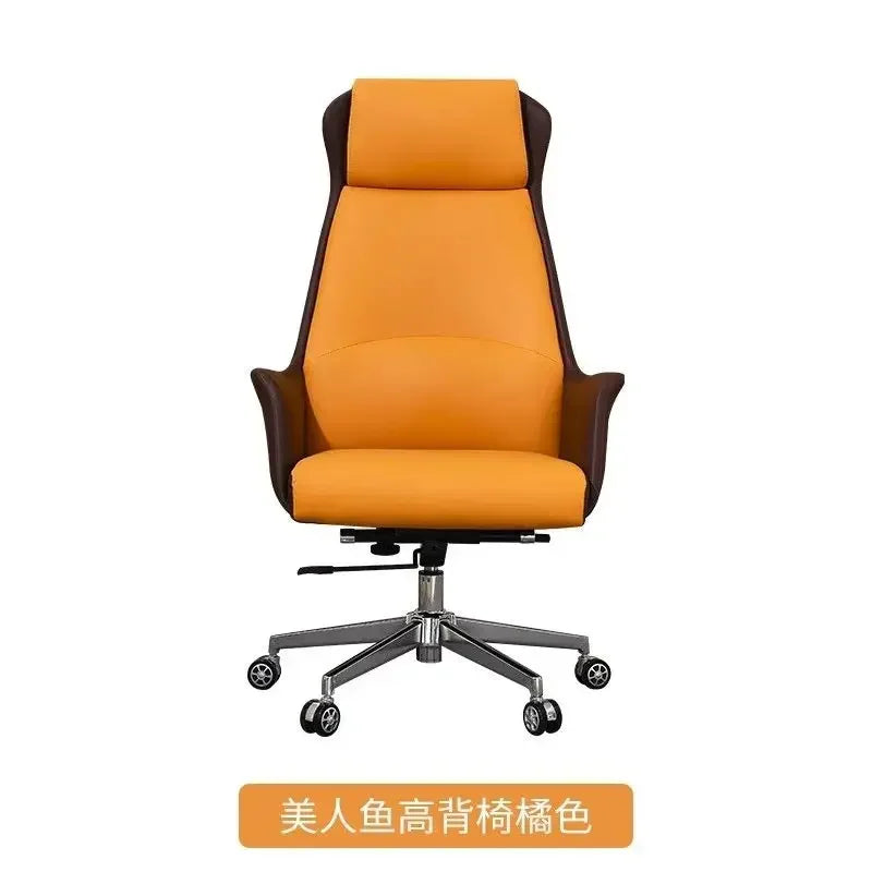 Adjustable office chair height adjustment lever close-up