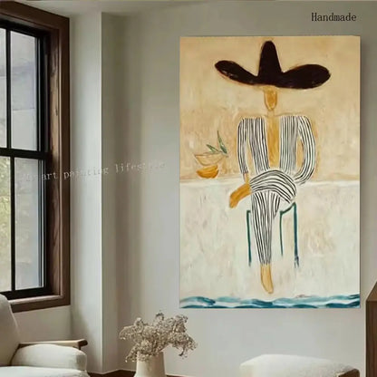 Abstract Oil Painting on Canvas | Handmade Wall Art for Living Room