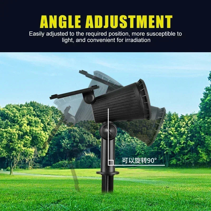 Solar Garden Spotlights | Adjustable 9-LED Outdoor Landscape Lights, 1–4 Pack