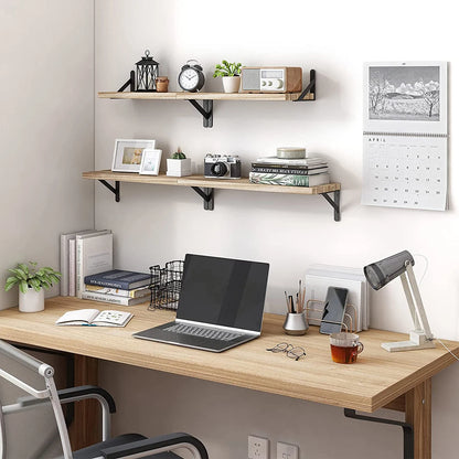 Floating Wall Shelves | Wooden Mounted Display Shelf White & Walnut
