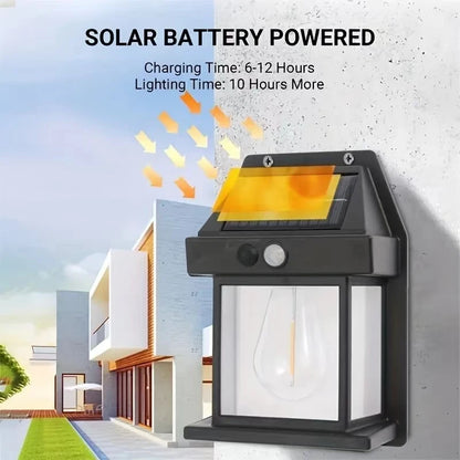 Solar Wall Lantern | Outdoor LED Garden & Fence Light with Motion Sensor